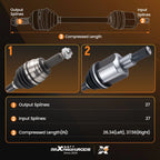 Pair CV Axle Shaft CV Joint for Hyundai Elantra (2017–2018)