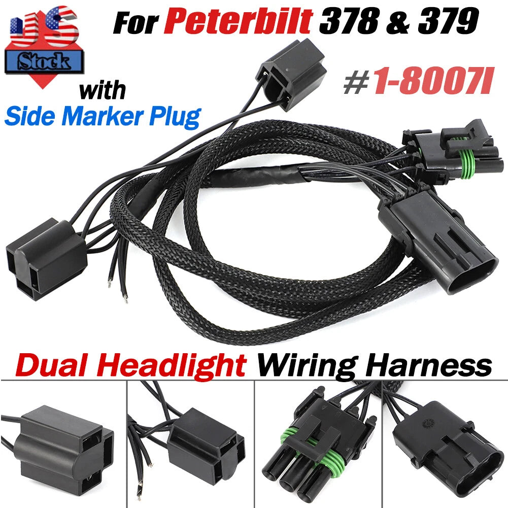 Headlight Wiring Harness Adapter for Peterbilt 378 379 (1988–2007)
