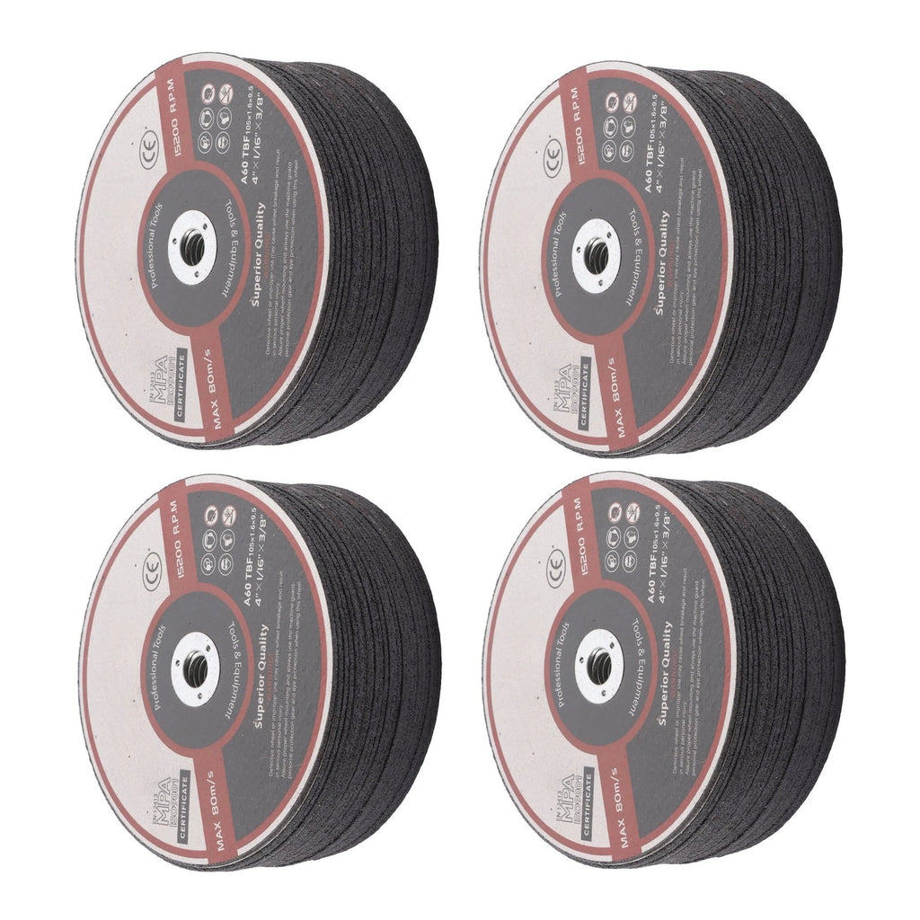 100 Pack Metal and Stainless Steel Cut Off Wheels for Die Grinders (4"x1/16"x3/8")