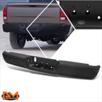 Rear Bumper for Dodge Ram Truck (2009–2019) w/o Exhaust Cutouts & Sensor Holes, Black