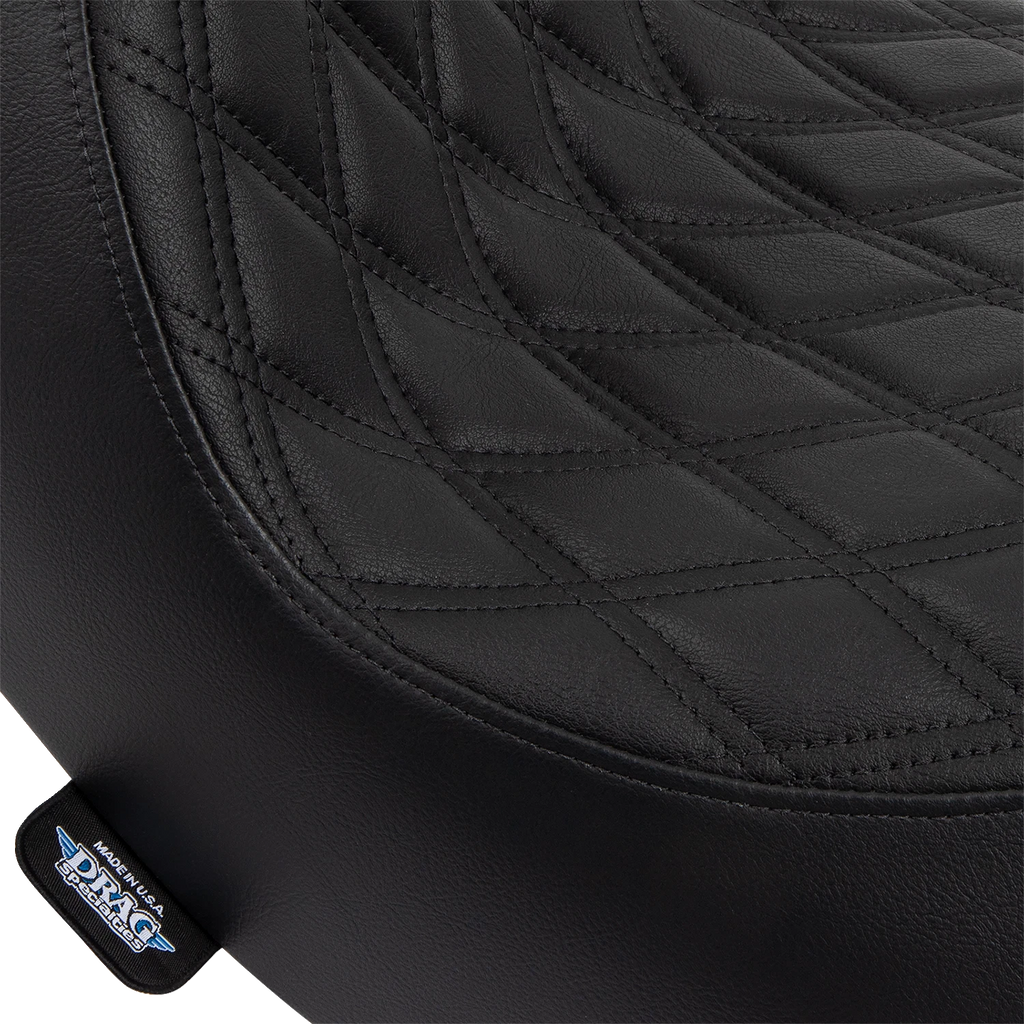 Solo Seat for Harley FL/FX (Drag Specialties, Double Diamond, Black Stitching)