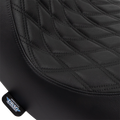 Solo Seat for Harley FL/FX (Drag Specialties, Double Diamond, Black Stitching)