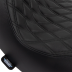 Solo Seat for Harley FL/FX (Drag Specialties, Double Diamond, Black Stitching)