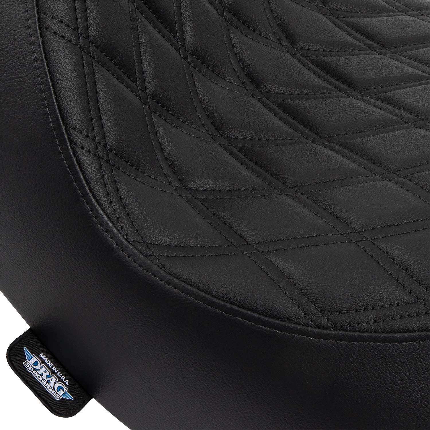 Solo Seat for Harley FL/FX (Drag Specialties, Double Diamond, Black Stitching)
