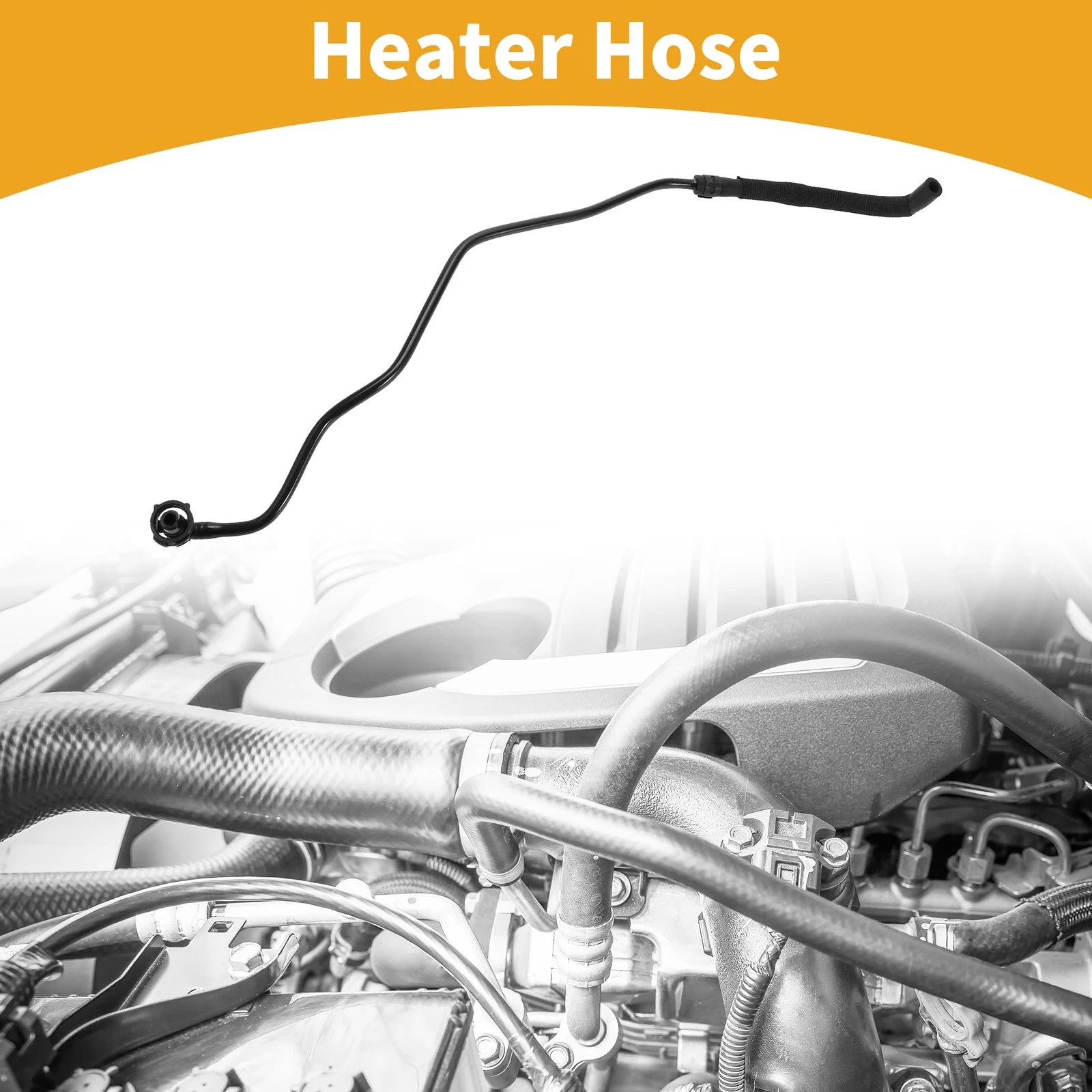 Heater Hose for Audi Q5 2.0L (2013–2017) No. 8R0121081BP Plastic Black
