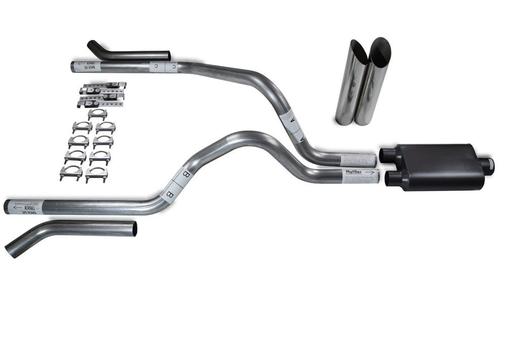 Dual Exhaust Kit for Dodge Dakota (1987–1996) 2.5" Chrome Tips