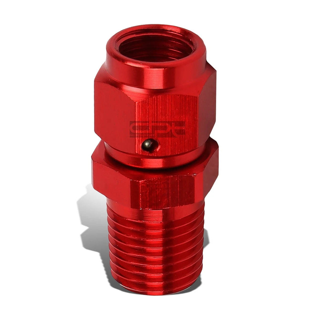 Set of 4 AN Female Flare to 1/4" NPT Male Red Aluminum B-Nut Swivel Coupler Fitting