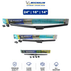 Set of 3 Michelin Optimum+ Ceramic Beam Wiper Blades for Kia Spectra5 (2004–2009)