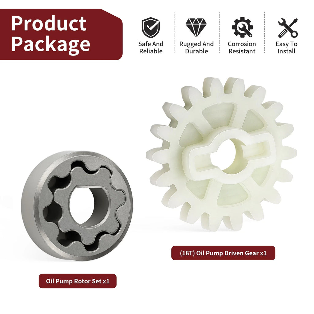 Oil Pump Driven Gear w/ Rotor Set for Honda CRF250R (2004–2009), CRF250X (2004–2017)