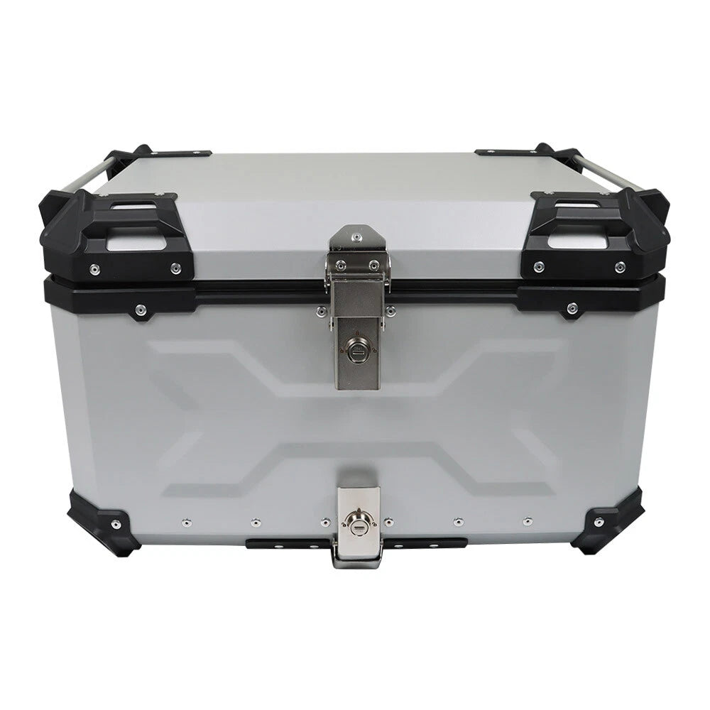 65L Waterproof Aluminum Motorcycle Trunk for Touring Bikes