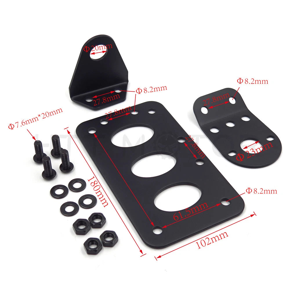 License Plate Holder Bracket for Harley Bobber Chopper (Black)