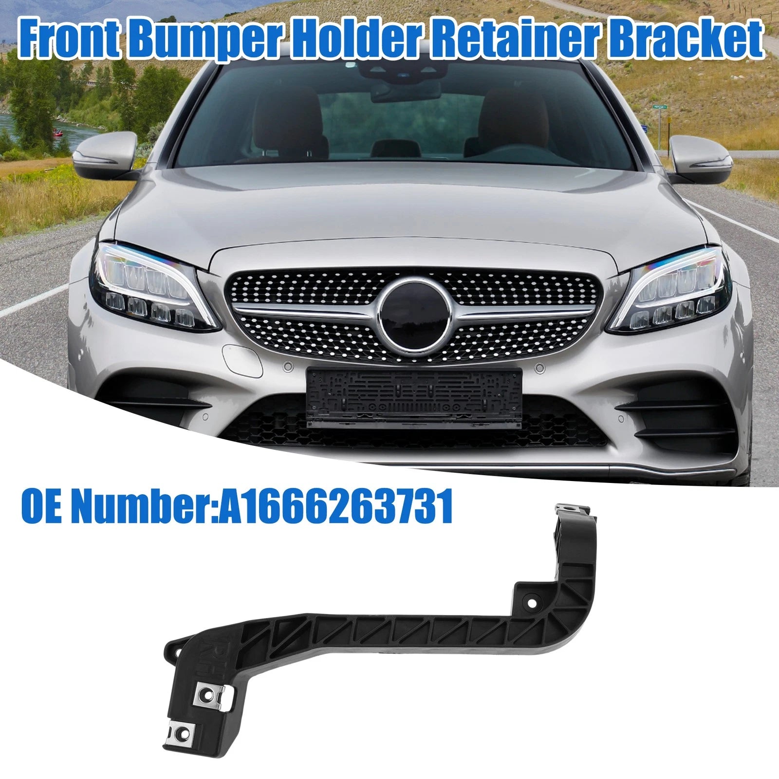 Front Right Upper Bumper Cover Inner Support Bracket for Mercedes-Benz GLE350 (2016–2023)
