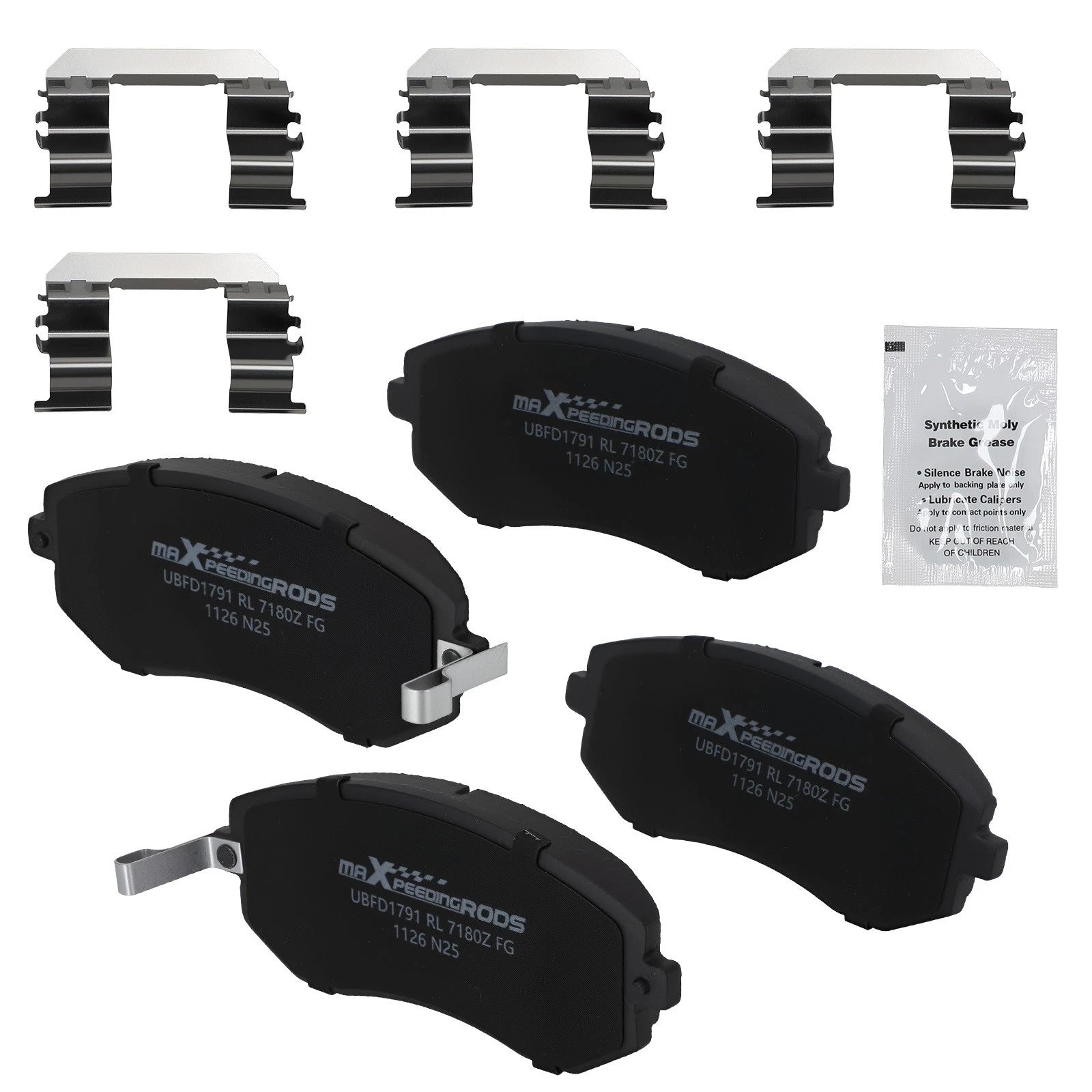 Set of 4 Front Ceramic Brake Pads for Subaru Impreza/Forester (2002–2013)