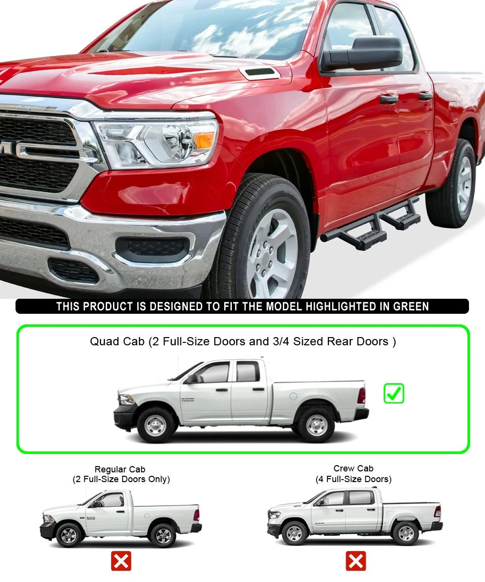 Stainless Steel Drop Armor for Dodge Ram 1500 Quad Cab (2019-2026)