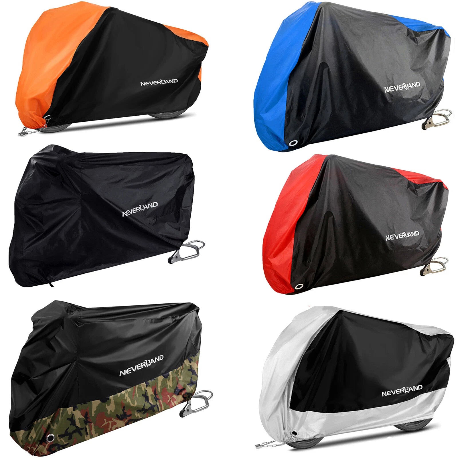 Motorbike Cover for M-4XL (Waterproof, Snow, Sun, UV, Dust, Rain)