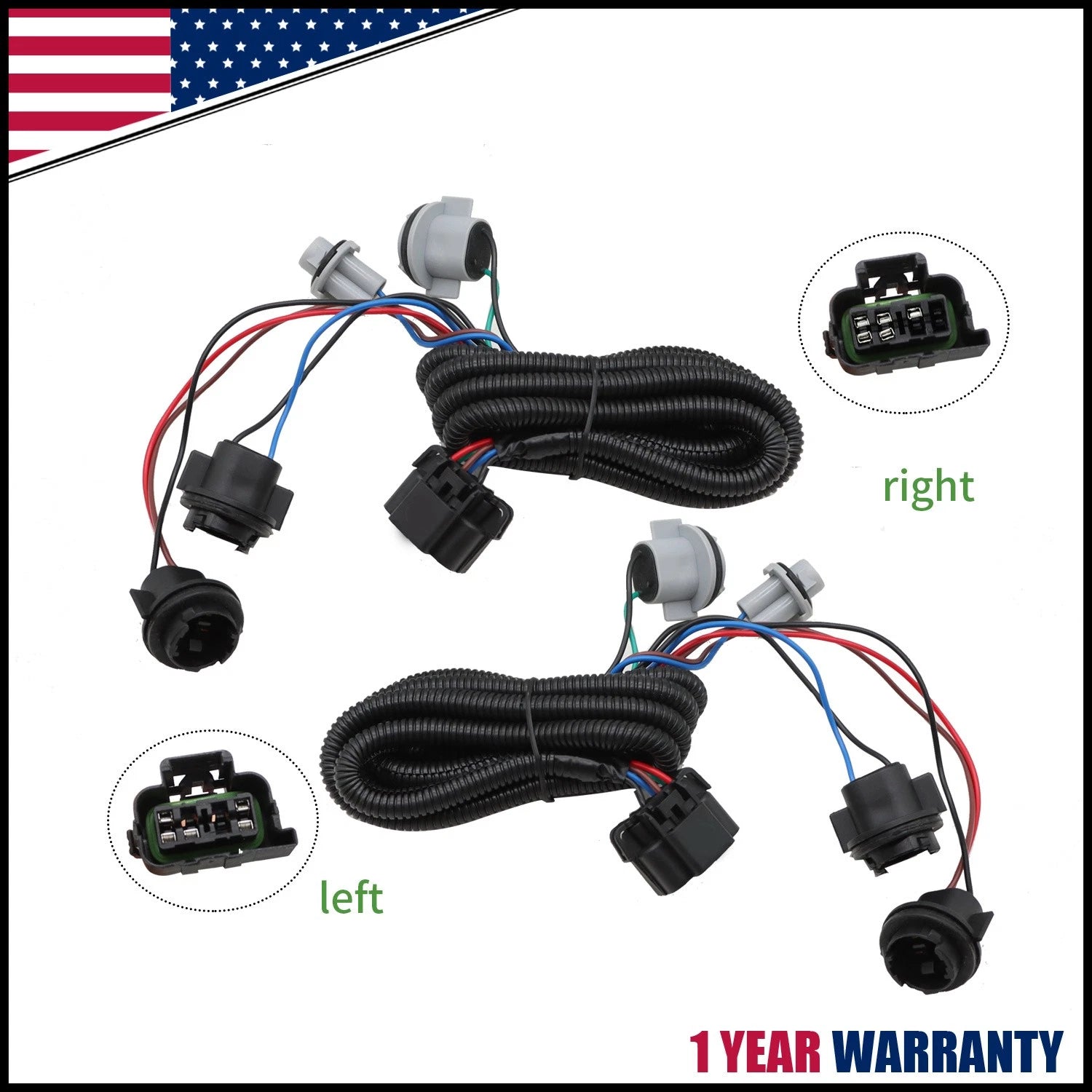 2X Tail Light Harness for Chevy Silverado 1500 2500 3500 HD (2003–2006)
