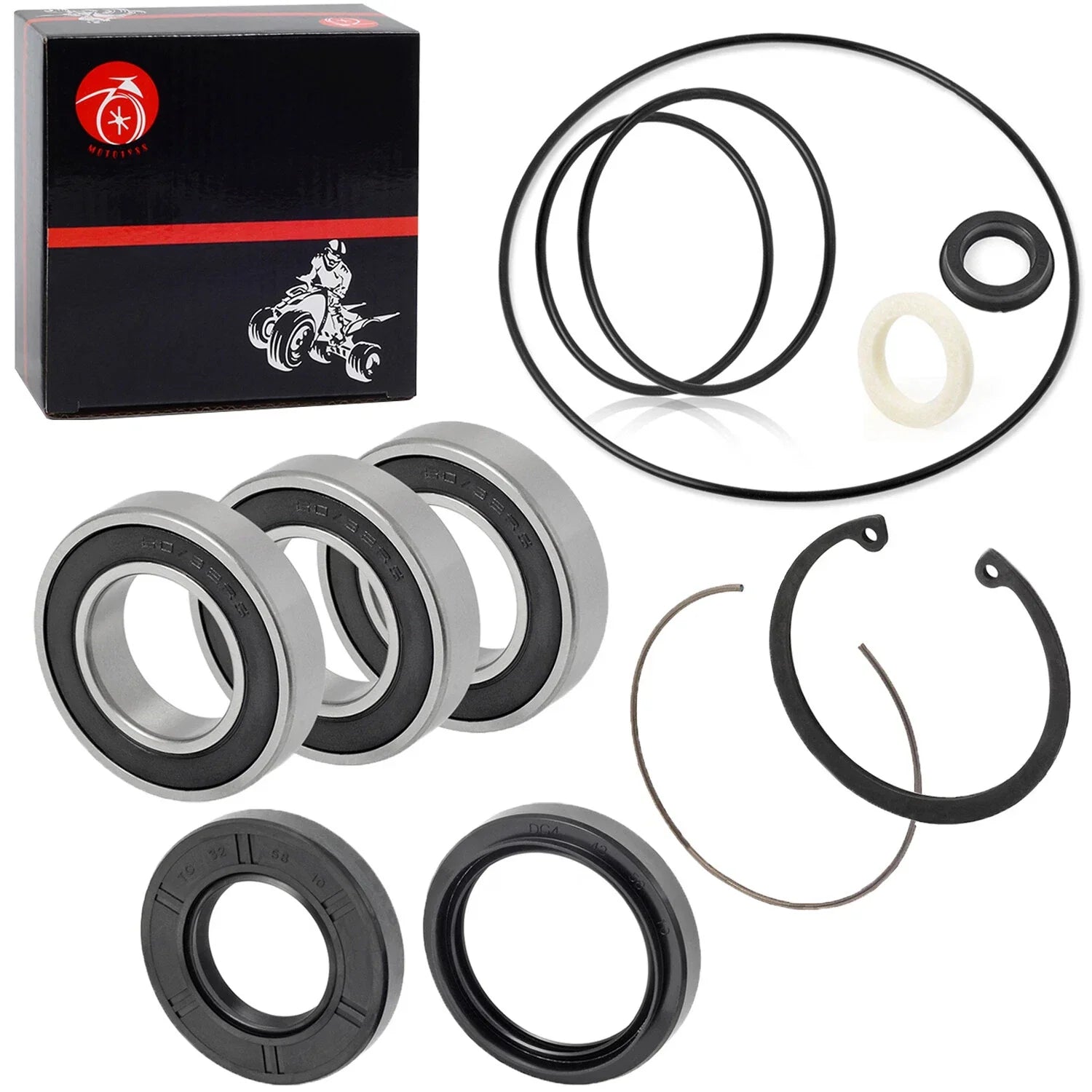 Rear Axle Bearing Seals O Ring Kit for Recon 250 TRX250X TRX250EX (2000–2007)