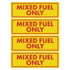 Set of 4 Fuel Only Stickers for Fuel Tank Weatherproof Adhesive Decals