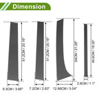 8 Pcs Pillar Window Trim for Chevy Trailblazer (2002–2009) Carbon Fiber Black