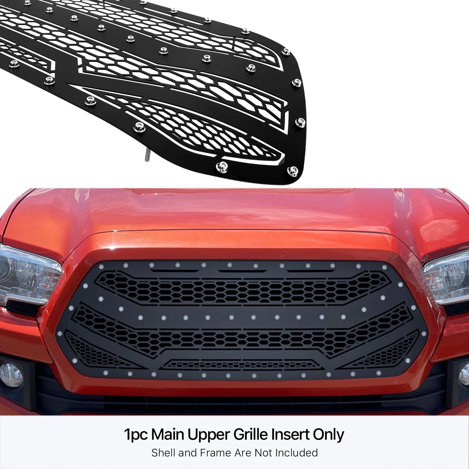 Stainless Black Laser Cut Grille for Toyota Tacoma (2016-2017)