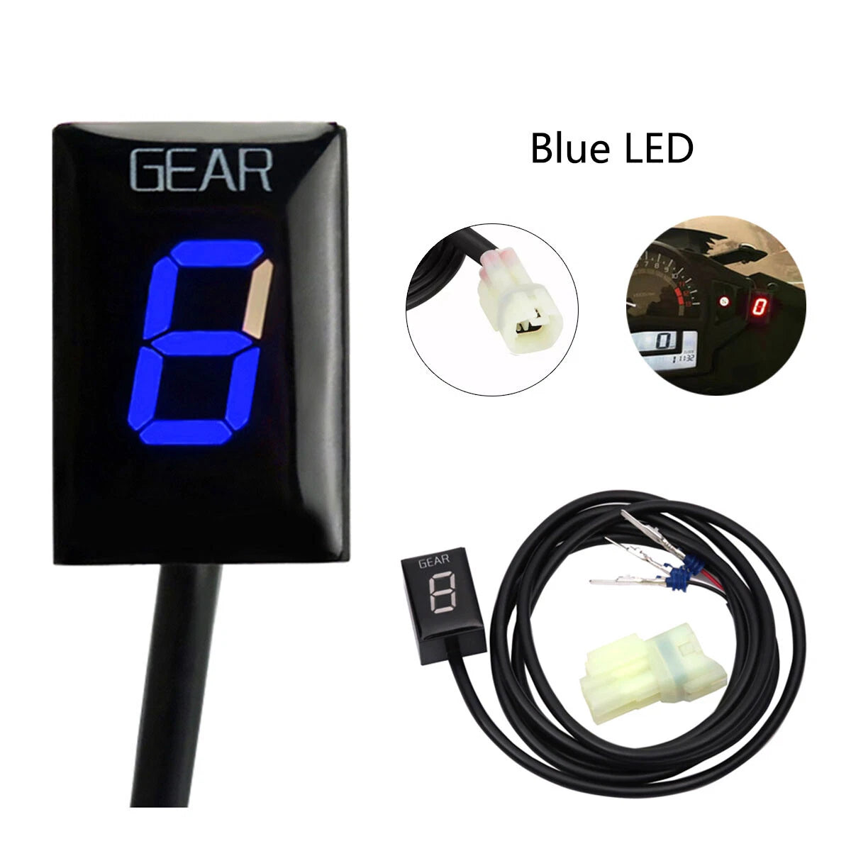 Blue LED Gear Indicator for Honda CBR600RR CBR600F CBR1000RR (2003–2023)