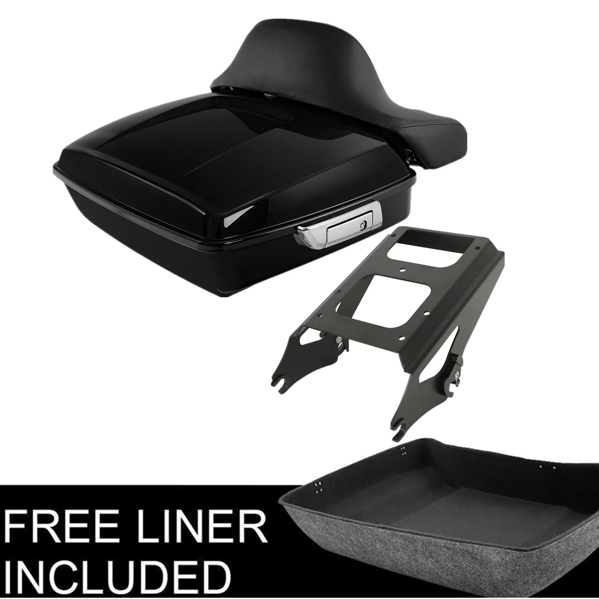 Chopped Trunk Backrest Rack for Harley Touring Glide (2009–2013)
