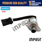 12V Solenoid 6690563 7136559 for Bobcat A220 450 453 751 S70 S150 S160 S175 (2000–2023)