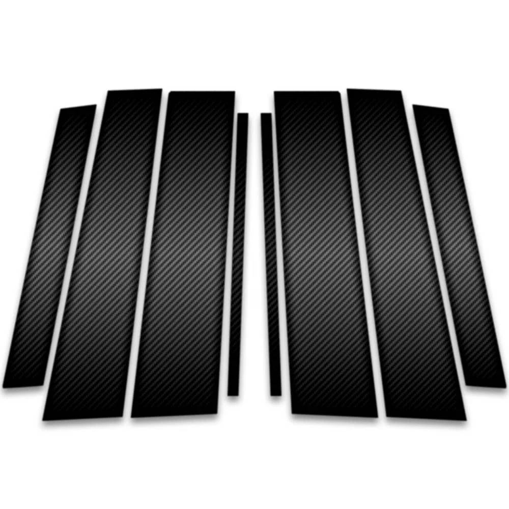 8pc Pillar Post Covers Carbon Fiber Trim for Toyota Highlander (2020–2023)