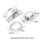 Set of 12 Oval Eyelet Rotating Latches for Car Trailer (Copper Material)