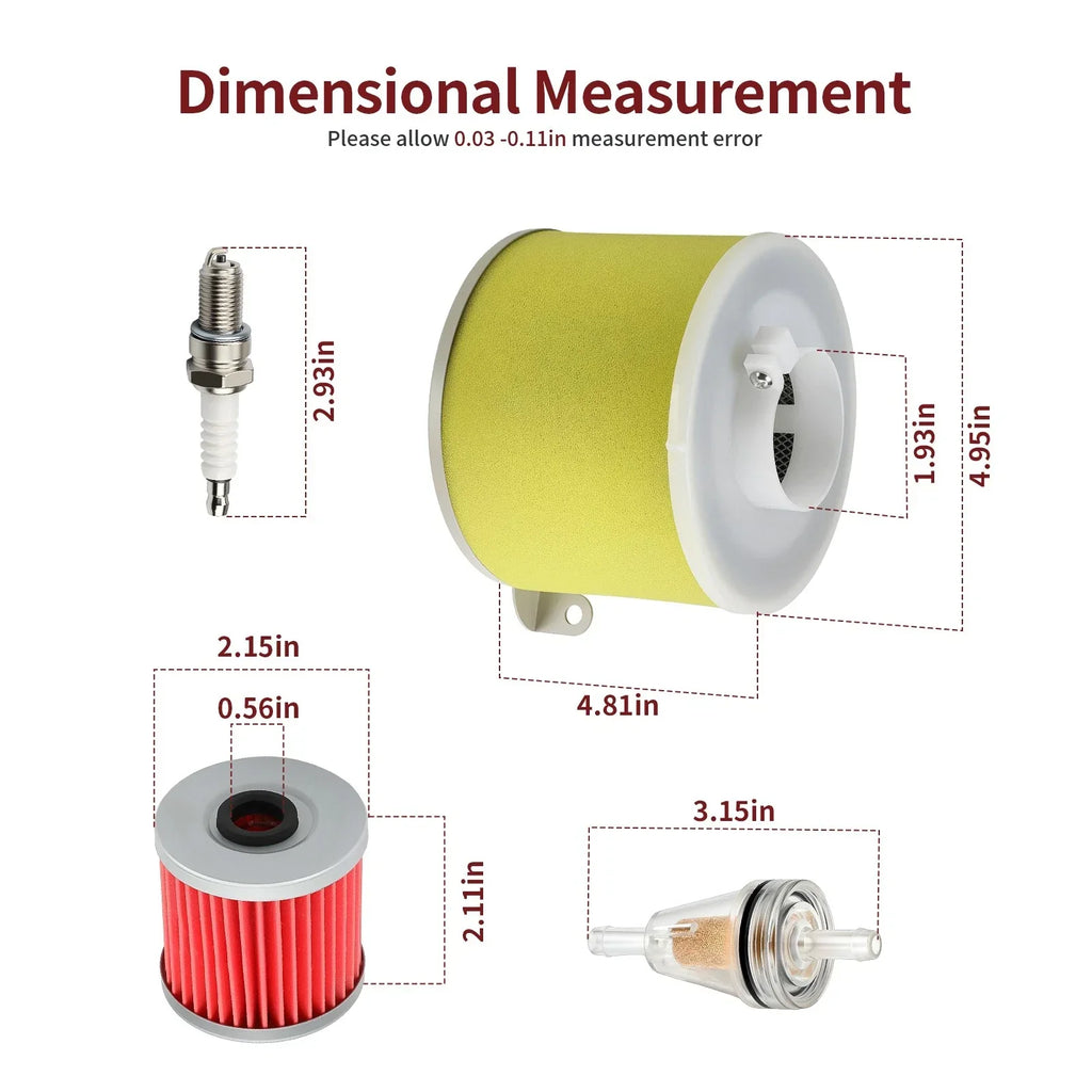 Air Filter Oil Filter & Guide Kit for Kawasaki Bayou 220/250 (1995–2004)