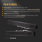 Dual Locking Seat Rails Brackets for Universal Bucket Seats (Pair)