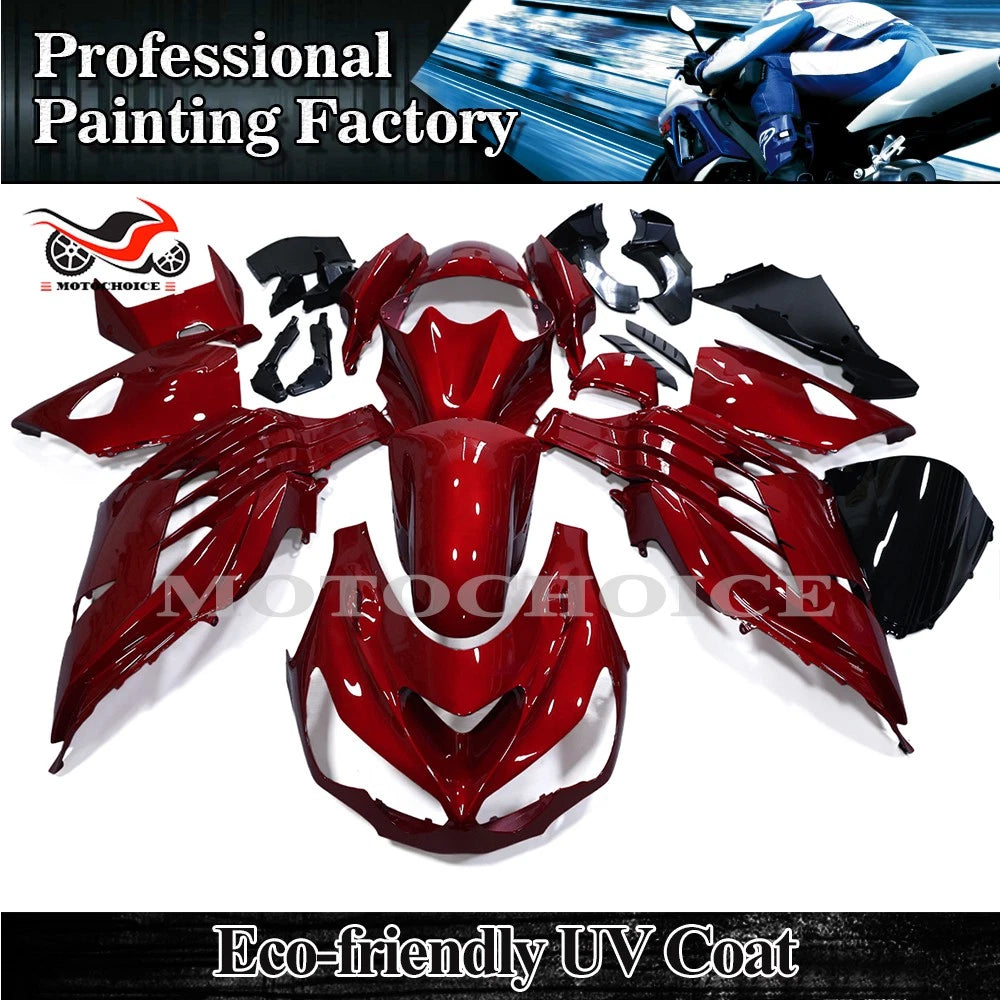 Fairing Kit for Kawasaki Ninja ZX-14R (2012–2022) ZX1400 ABS Glossy Red