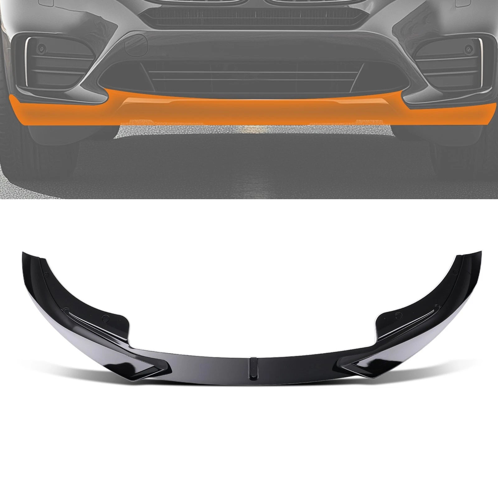 Front Apron Guard for BMW 4 Series G22 G23 M Sport (2020–2024) Black AC Style