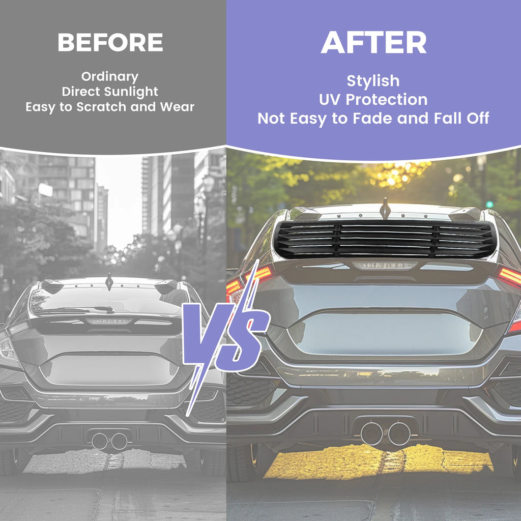 Rear Window Louver Sun Shade Cover for Honda Civic Sedan (2016–2021)