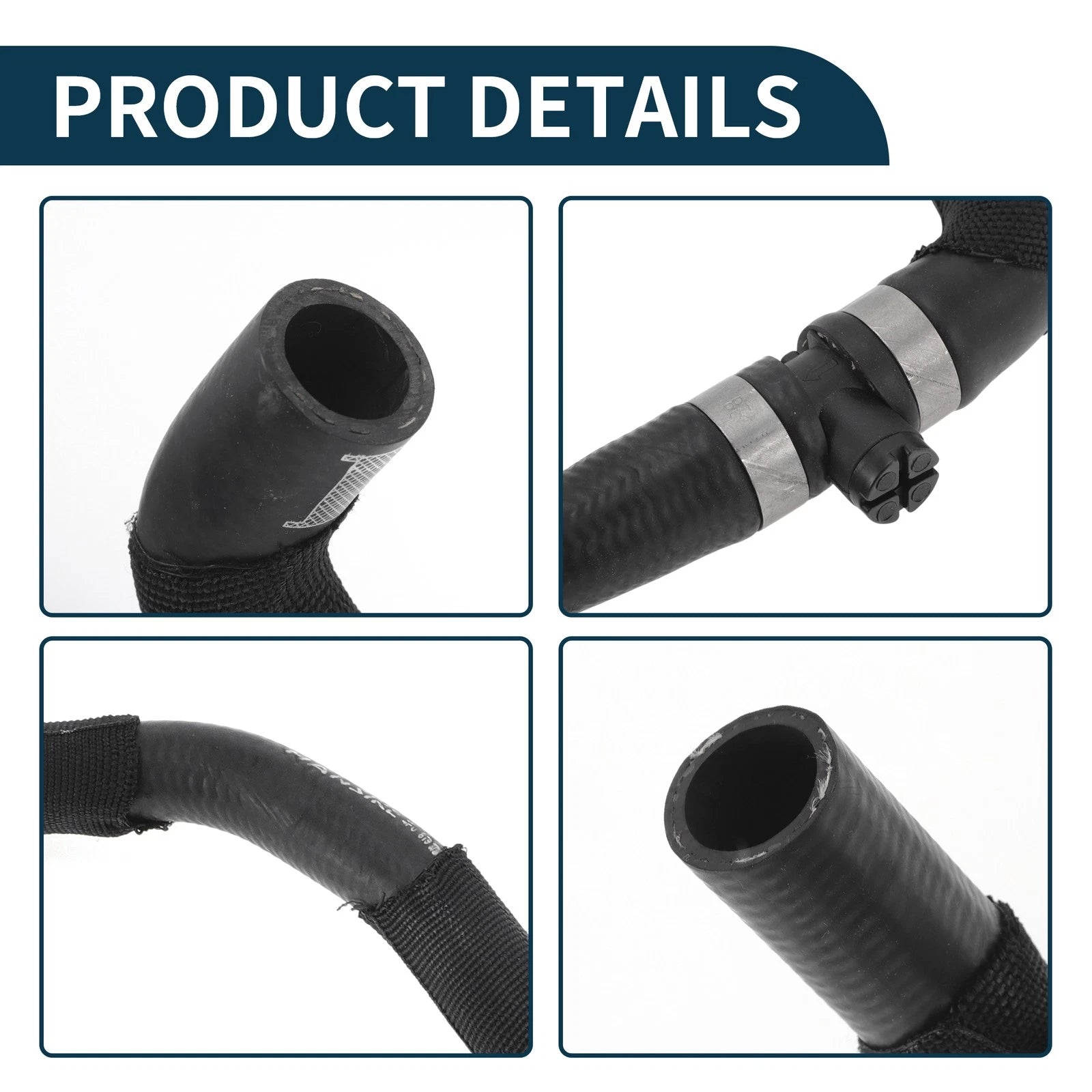Radiator Hose for Audi A6 (2004–2011) 4F0819373K Rubber Black