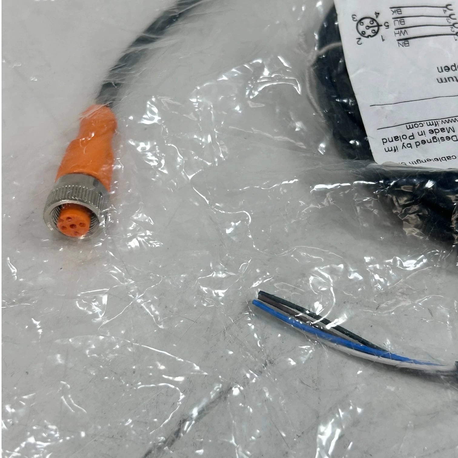 Sensor Cable for IFM EVC002 Ecomat 400 (15FT, M12 4-Pin, ADOGH040MSS0005H04)