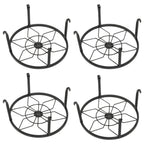 3/4 Pack 9" Metal Plant Stands for Flower Pot (Heavy Duty, Black)