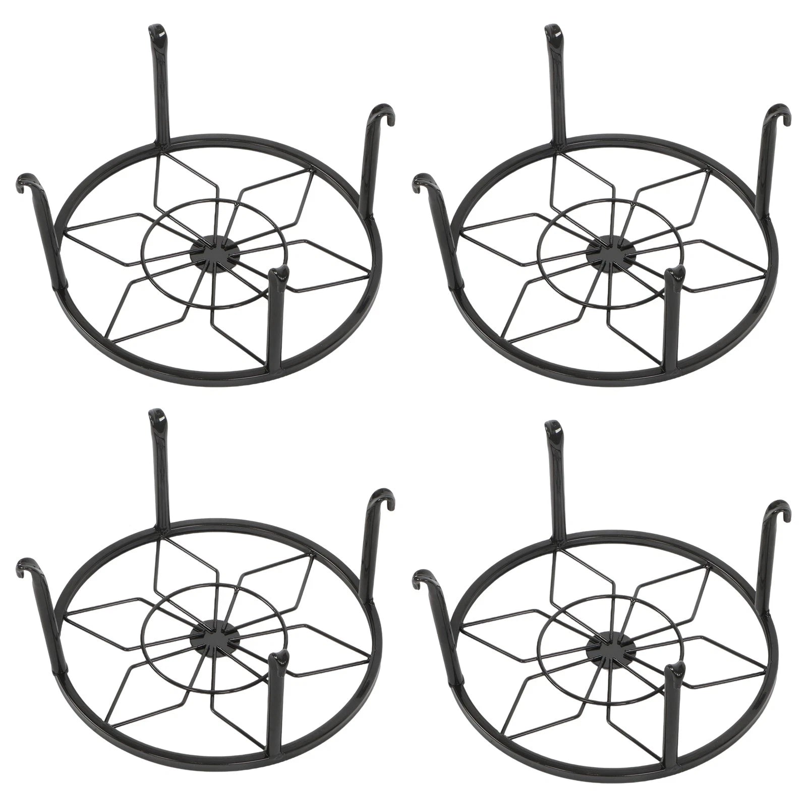 3/4 Pack 9" Metal Plant Stands for Flower Pot (Heavy Duty, Black)