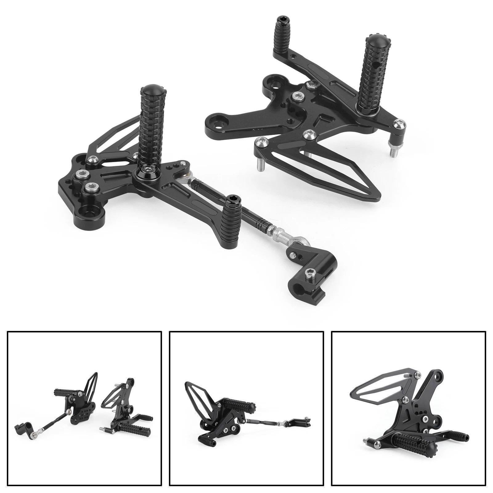 CNC Aluminum Rearsets Footpegs for Kawasaki Z400 / Ninja 400 (2018–2022)