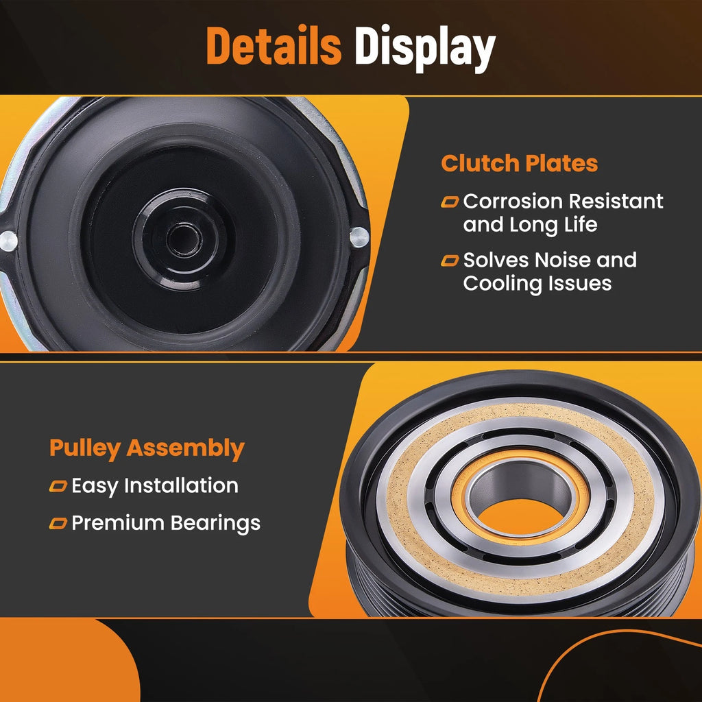 6 Pulley Groove Compressor Clutch Kit for RAM 1500 5.7L (2014–2019)