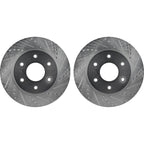 Disc Brake Rotor and Pad Kit for Nissan Titan (2004–2005) Front Cross-Drilled