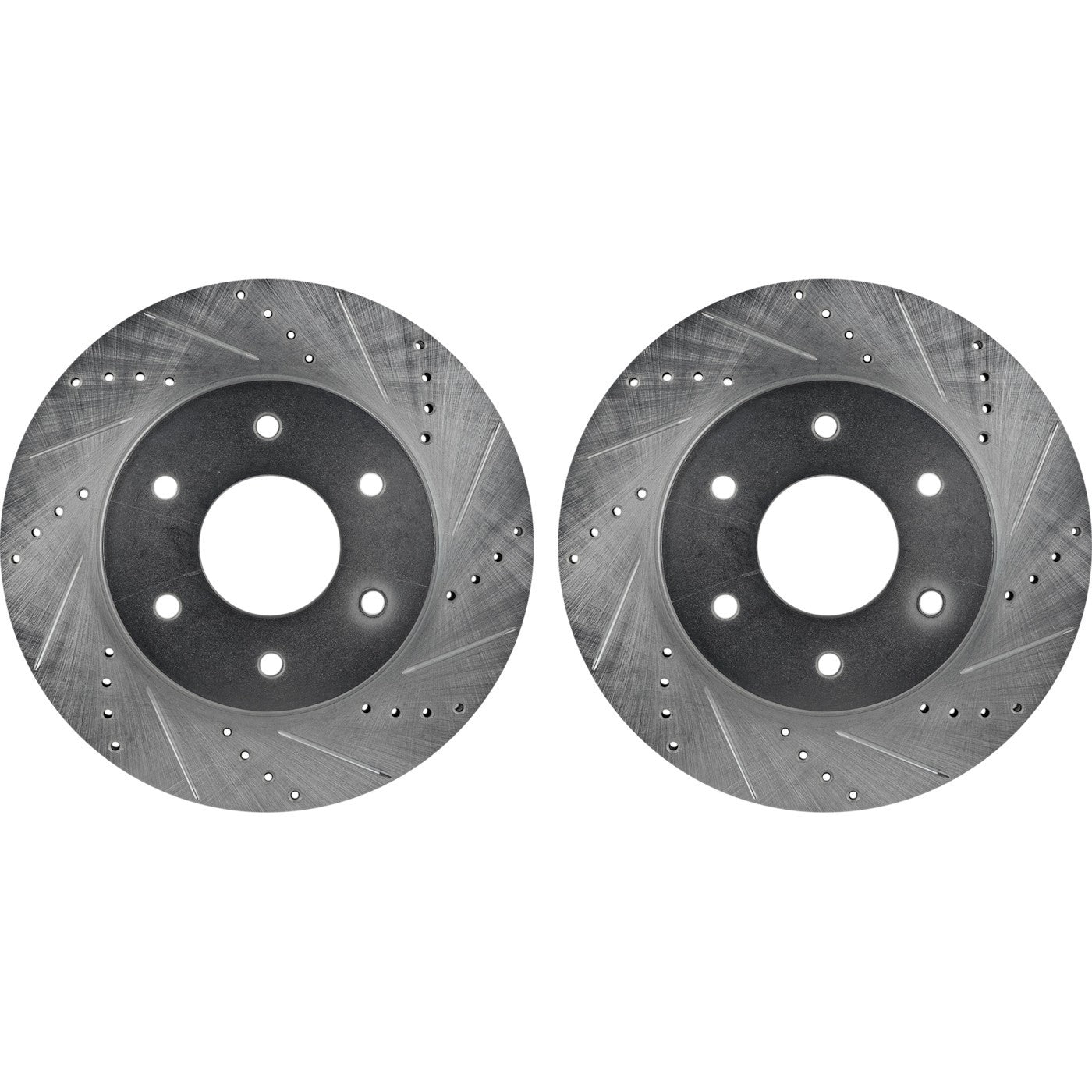 Disc Brake Rotor and Pad Kit for Nissan Titan (2004–2005) Front Cross-Drilled