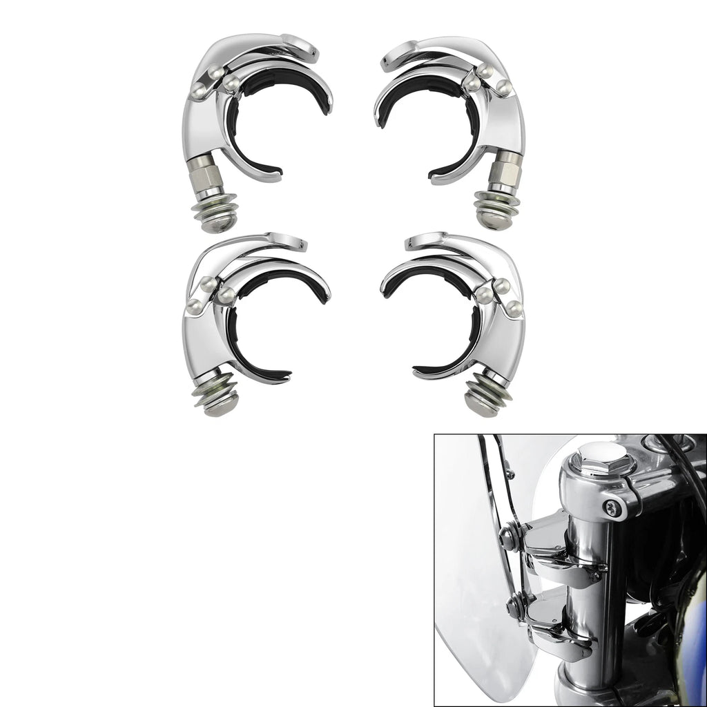 54mm 56mm Windshield Clamps for Harley Low Rider S FXLRS ST FXLRST (2020–2025)