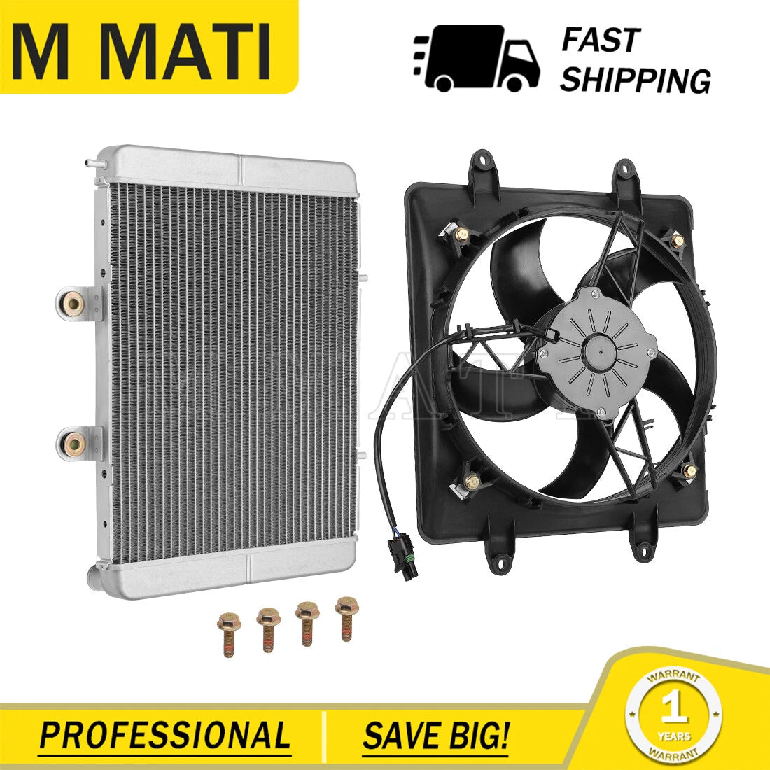 Cooling Radiator & Fan Motor Kit for Polaris RZR 570 800 / Sportsman ACE 325 570 (2011–2020)