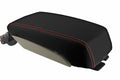 Leather Console Lid Armrest Cover for Subaru Legacy (2010–2014) Red Stitch