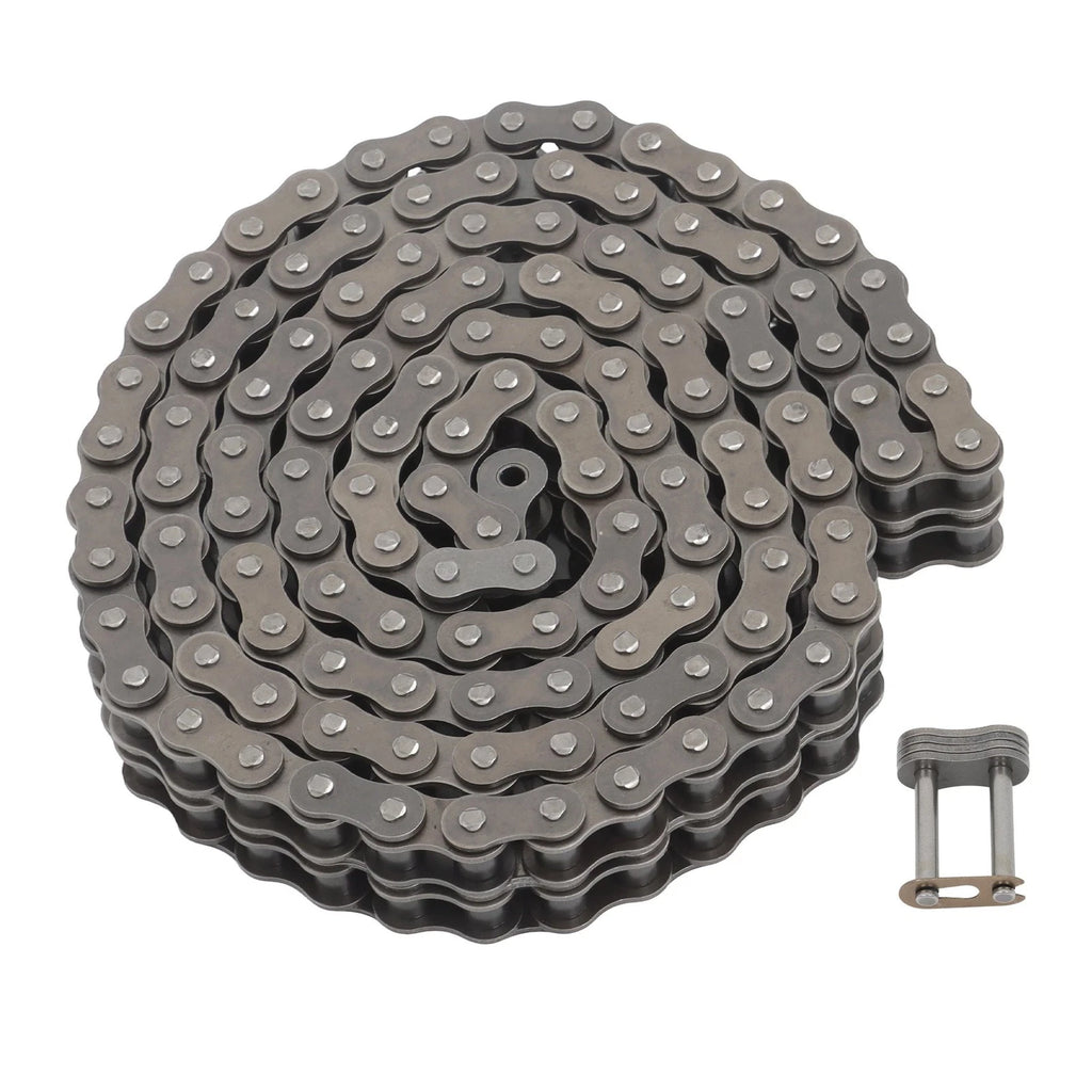2X #80-2 Double Row Chain for Various Applications (10 Feet, 2 Connectors)