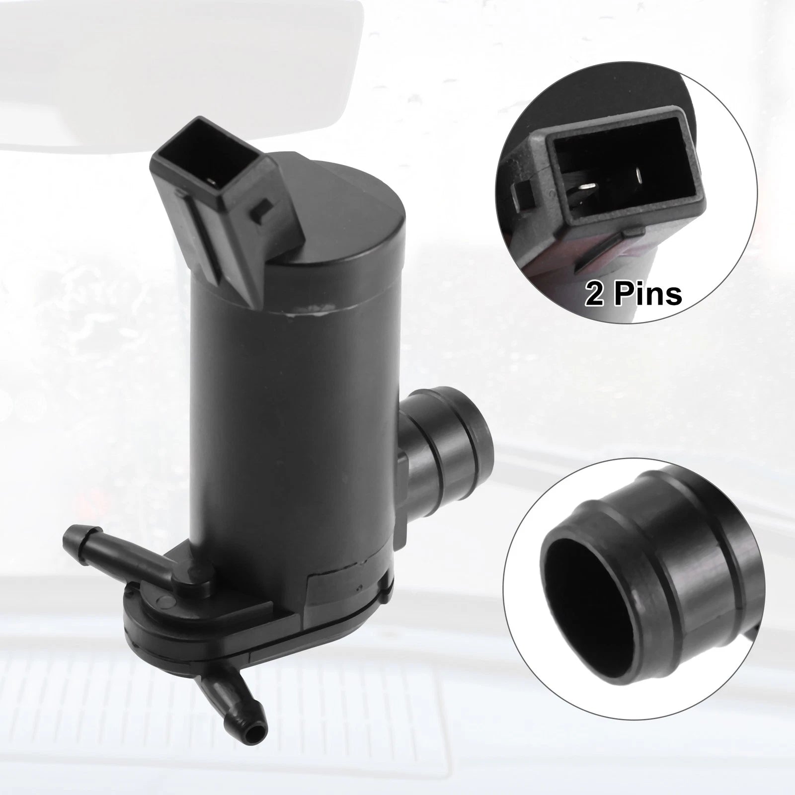 Windshield Washer Pump for Ford Fiesta (1989–1995) 1652613 6153469 6164937