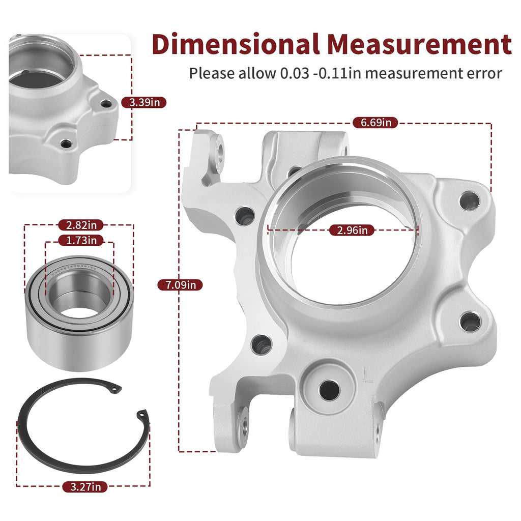 Rear Left Hand Wheel Bearing Carrier 5138415 for Polaris RZR XP 4 1000 (2014–2017)