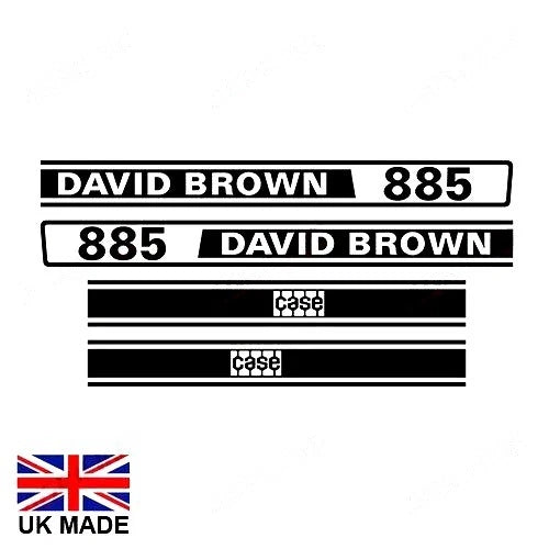 Decal Set for David Brown 885 Tractors (1975–1985)