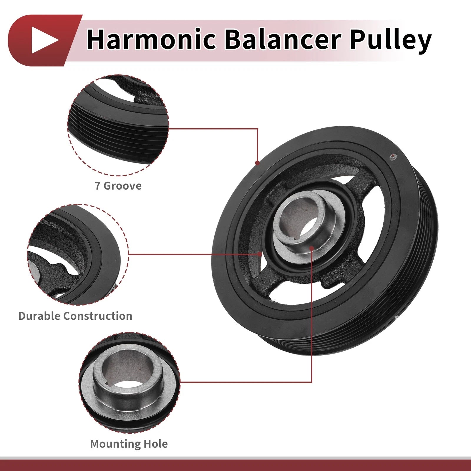Harmonic Balancer Crankshaft Pulley for Toyota RAV4 (No. 134700H010)